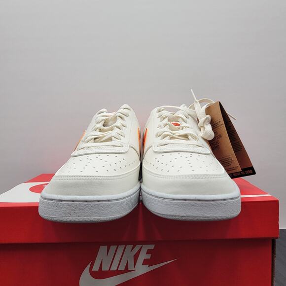 Nike Court Vision Low 'Sail Safety Orange' - Men's 9.5 DH2987-115 - Picture 4 of 10